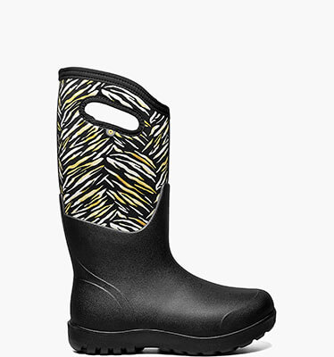 Neo-Classic Exotic Women's Waterproof Slip On Snow Boots in Black Multi for $104.90