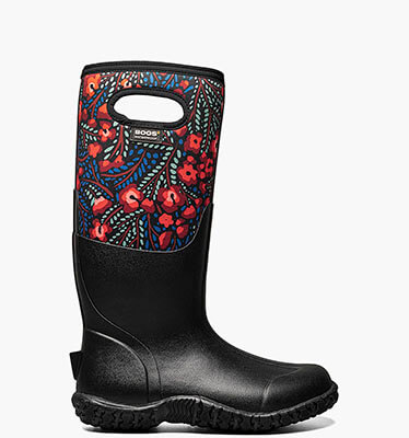 Mesa Super Flowers Women's Waterproof Slip On Snow Boots in Black Multi for $110.00