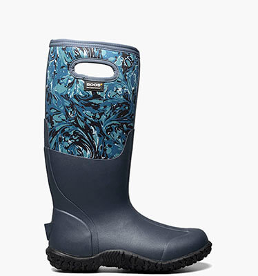 Mesa Winter Marble Women's Waterproof Slip On Snow Boots in Blue Multi for $110.00