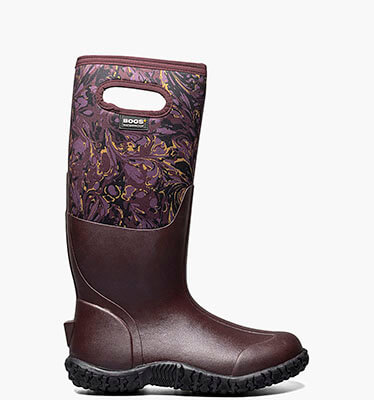 Mesa Winter Marble Women's Waterproof Slip On Snow Boots in Plum Multi for $110.00