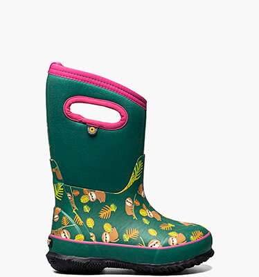 Classic Sloths Kids' Winter Boots in Emerald Multi for $80.00