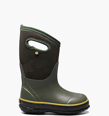 Classic Tonal Camo Kids' Winter Boots in Dark Green for $44.90