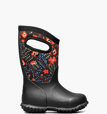 York Super Flower Kids' Insulated Rain Boots in Black Multi for $39.90