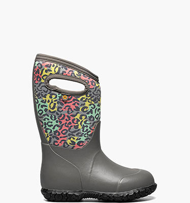 York Neo Leopard Kids' Insulated Rain Boots in Gray Multi for $54.90
