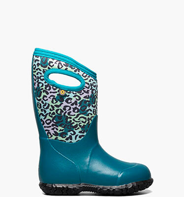 York Neo Leopard Kids' Insulated Rain Boots in Teal Multi for $44.90