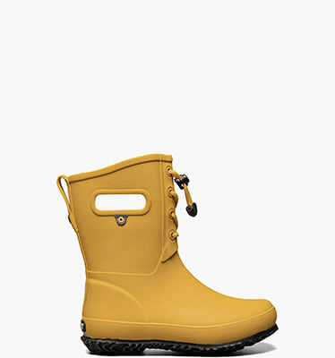 Amanda Plush Lace II Kids' Insulated Rain Boots in Saffron for $70.00