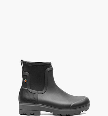 Holly Chelsea Women's Slip On Rain Boots in Black for $61.90