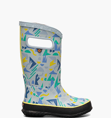 Rainboot Sparse Geo Kids' Rain Boots in Light Blue Multi for $32.90