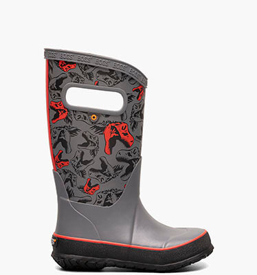 Rainboot Cool Dinos Kids' Rain Boots in Gray for $30.90