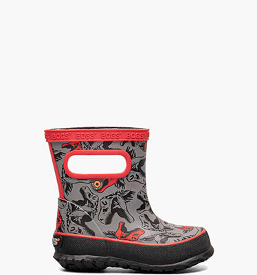 Skipper Cool Dinos Kids' Rain Boots in Gray for $24.90
