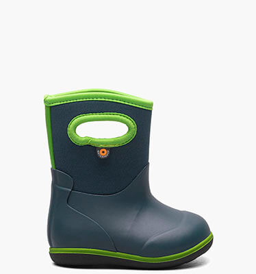 Baby Classic Solid Toddler Rain Boots in Navy/Green for $64.00
