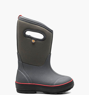 Classic II Texture Solid Kids' Insulated Rainboots in Dark Gray for $85.00