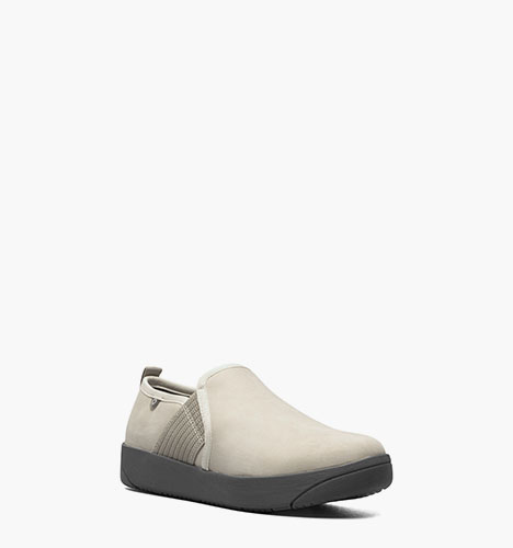 Kicker Slip On Elastic Leather Women's Casual Shoes in Oatmeal for $39.90