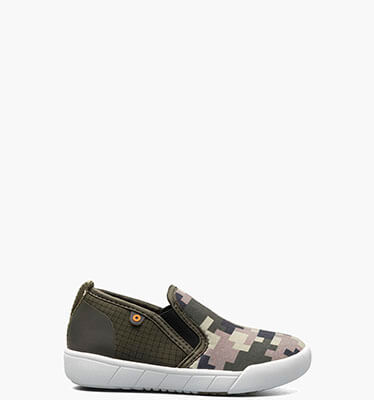 Kicker II Slip On Medium Camo Kid's Outdoor Shoes in Army Green for $29.90