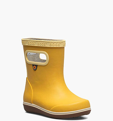 Skipper II Solid Kid's Rainboots in Mustard for $45.00