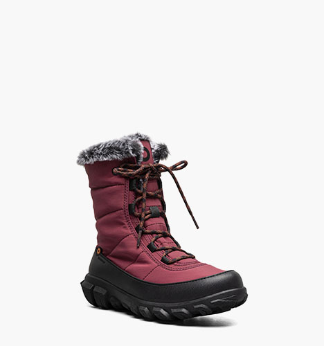 Cedar Quilt Lace Women's Waterproof Boots in Garnet for $135.00