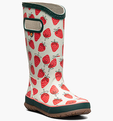 Rainboot Strawberries Kids Rainboots in Moss multi for $55.00