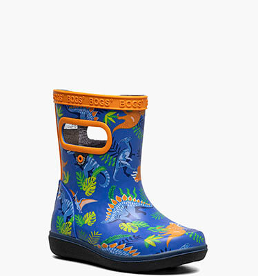 Skipper II Dinosaur Jungle Kids Rainboots in Blue Multi for $45.00