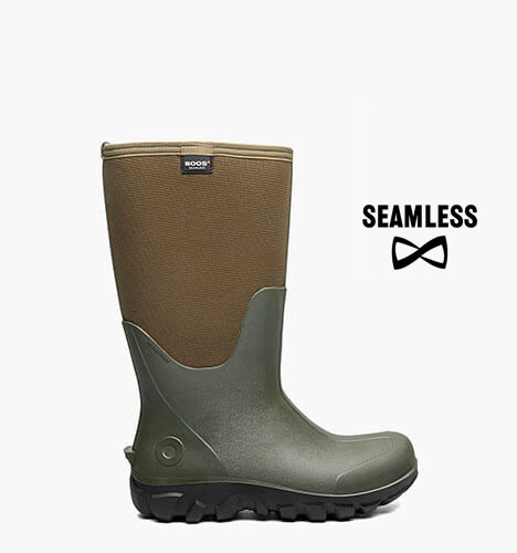 Classic Seamless Tall Men's Farm Boots in Dark Green for $150.00
