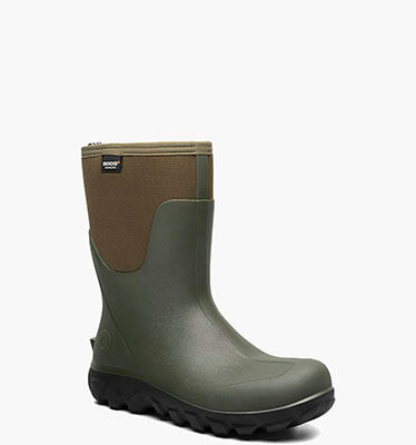 Classic Seamless Mid Men's Farm Boots in Dark Green for $140.00
