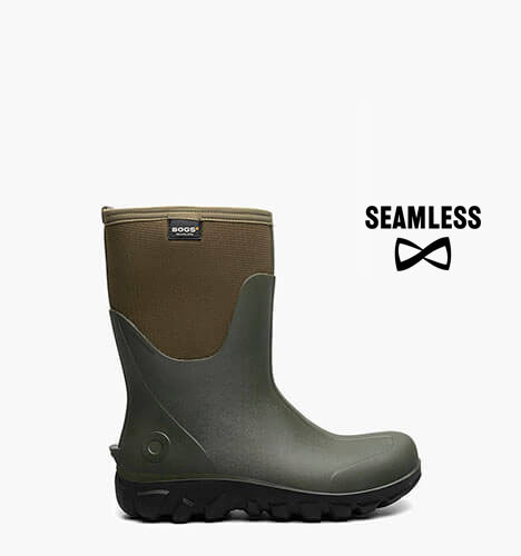 Classic Seamless Mid Men's Farm Boots in Dark Green for $140.00