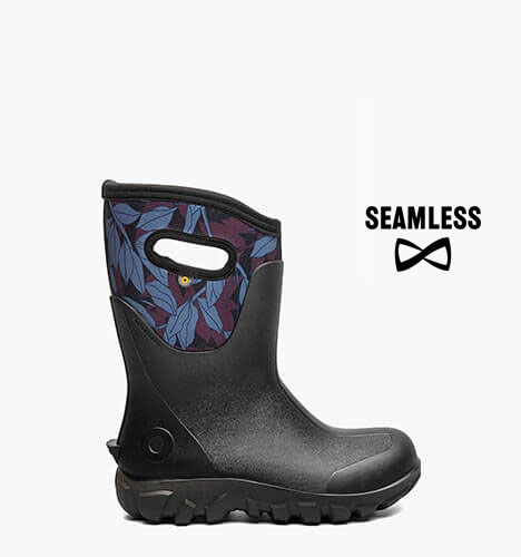 Classic Seamless Mid Outline Leaves Women's Farm Boots in Black Multi for $140.00