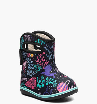 Baby Bogs II Cosmic Forest Baby Boots in Black Multi for $60.00