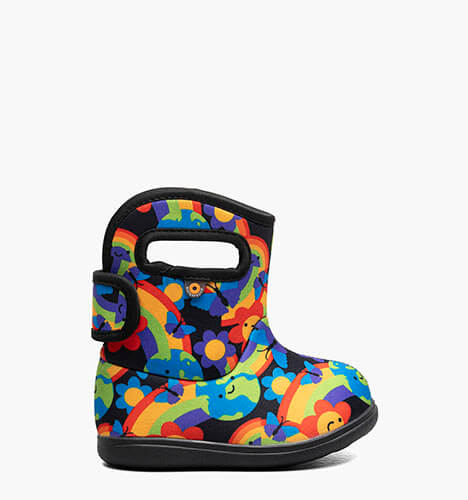 Baby Bogs II - Rainbow Planet Baby Boots in Black Multi for $60.00