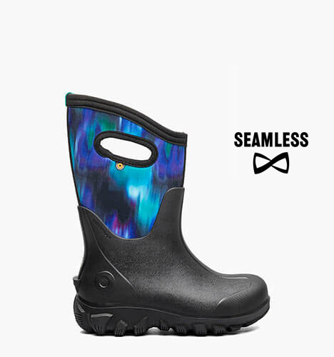 Classic Seamless Northern Lights Kids' Winter Boots in Black Multi for $95.00