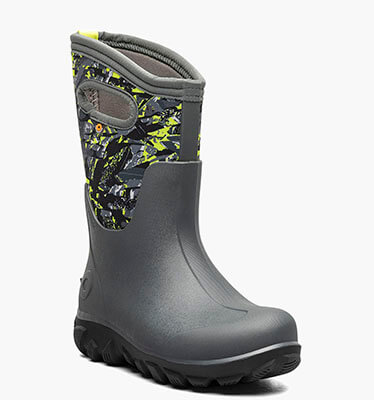 Classic Seamless Edgy Camo Kids' Winter Boots in Dark Gray Multi for $95.00