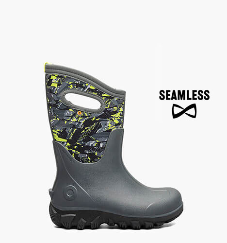 Classic Seamless Edgy Camo Kids' Winter Boots in Dark Gray Multi for $95.00