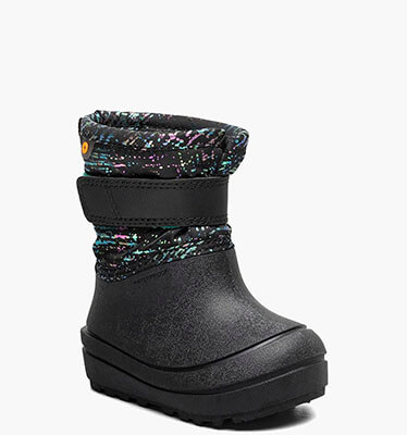 Baby Snow Shell - Metallic Stripes Baby Boots in Black Multi for $55.00