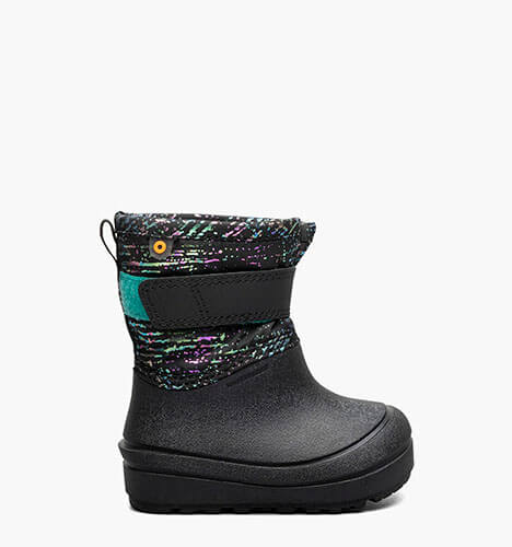 Baby Snow Shell - Metallic Stripes Baby Boots in Black Multi for $55.00