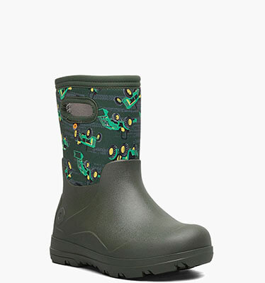 York Seamless Tractors Kids' Rain Boots in Dark Green Multi for $80.00