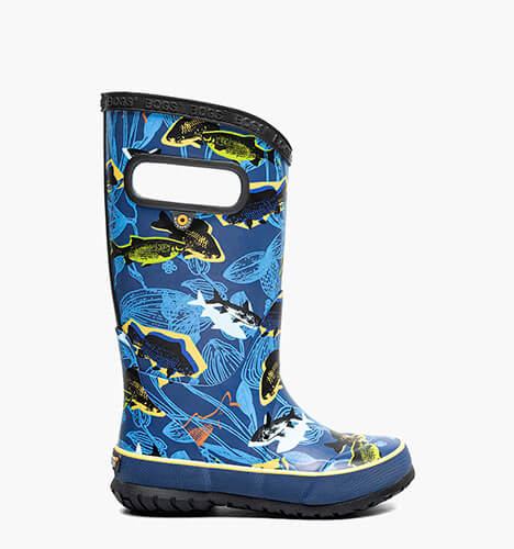 Rainboot Fish Kids' Rain Boots in Navy Multi for $55.00