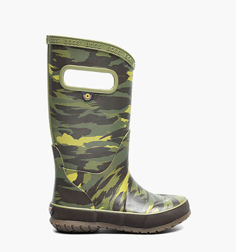Rainboot Brush Camo Kids' Rain Boots in Green Multi for $55.00