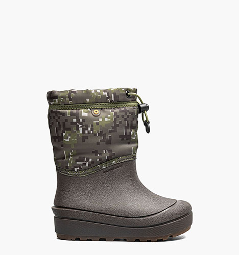 Snow Shell - Crafted Camo Kids' Winter Boots in olive multi for $75.00