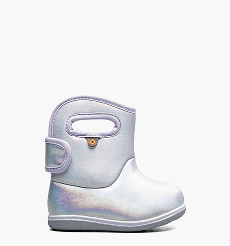 Baby Bogs II - Holographic Silver Baby Boots in Silver for $60.00