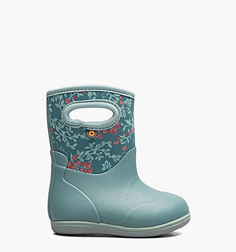 Baby Classic - Demure Floral Baby Boots in Mist Blue for $60.00