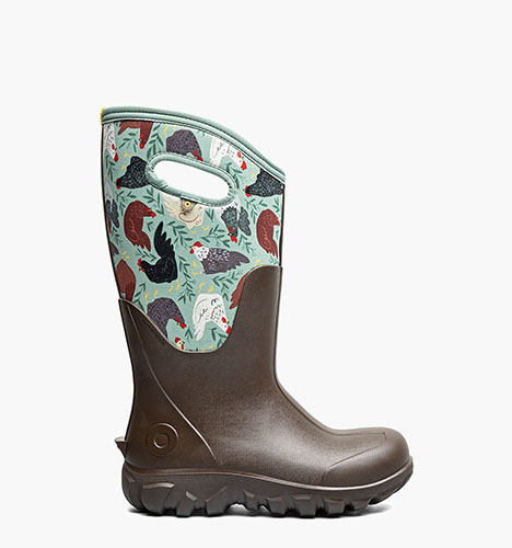Classic Seamless Tall - Chicken Party Women's Farm Boots in Chocolate Multi for $150.00