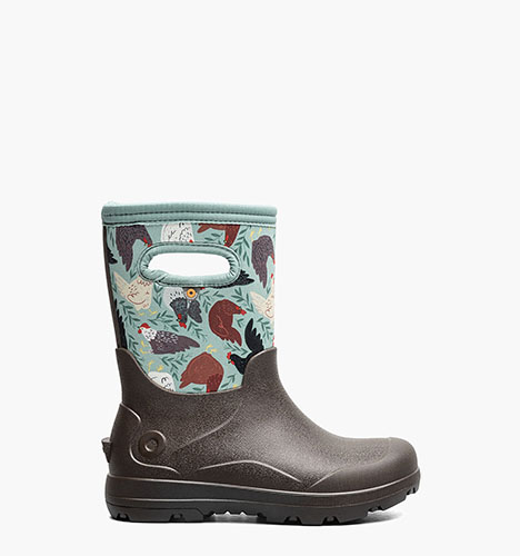 York Seamless - Chicken Party Kids' Winter Boots in Chocolate Multi for $80.00