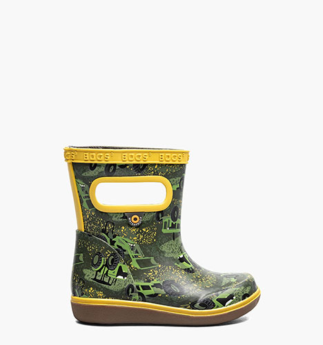Skipper II Tractor Time Kids' Rain Boots in Dark Green Multi for $50.00